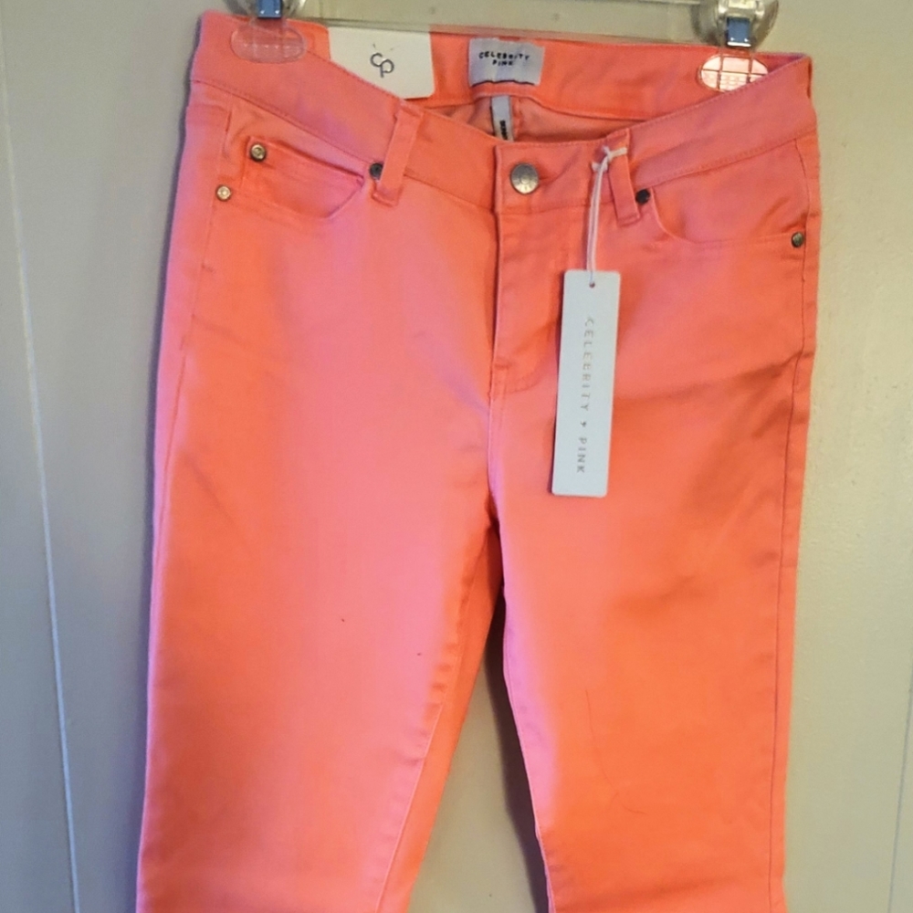 Celebrity Pink Skinny Pants Neon Pink